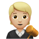 Apple(iPhone) Judge: Medium-Light Skin Tone Emoji