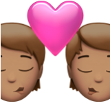 Apple(iPhone) Kiss: Medium Skin Tone Emoji