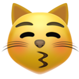 Apple(iPhone) Kissing Cat Emoji