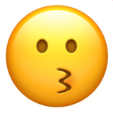 Apple(iPhone) Kissing Face Emoji