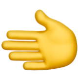 Apple(iPhone) Leftwards Hand Emoji