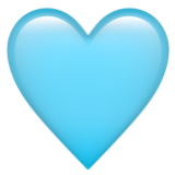 Apple(iPhone) Light Blue Heart Emoji