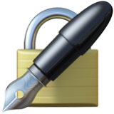 Apple(iPhone) Locked With Pen Emoji