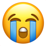 Apple(iPhone) Loudly Crying Face Emoji