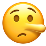 Apple(iPhone) Lying Face Emoji