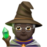 Apple(iPhone) Mage: Dark Skin Tone Emoji