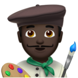 Apple(iPhone) Man Artist: Dark Skin Tone Emoji