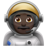 Apple(iPhone) Man Astronaut: Dark Skin Tone Emoji