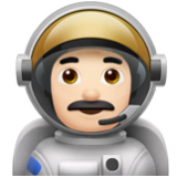 Apple(iPhone) Man Astronaut: Light Skin Tone Emoji