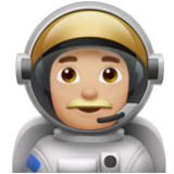 Apple(iPhone) Man Astronaut: Medium-Light Skin Tone Emoji