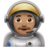 Apple(iPhone) Man Astronaut: Medium Skin Tone Emoji