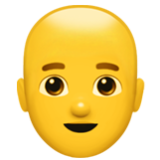 Apple(iPhone) Man: Bald Emoji