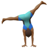 Apple(iPhone) Man Cartwheeling: Medium-Dark Skin Tone Emoji