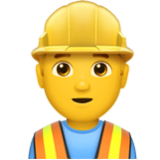 Apple(iPhone) Man Construction Worker Emoji