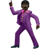 Apple(iPhone) Man Dancing: Dark Skin Tone Emoji