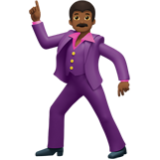 Apple(iPhone) Man Dancing: Medium-Dark Skin Tone Emoji