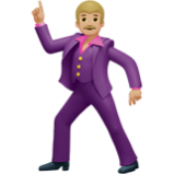 Apple(iPhone) Man Dancing: Medium-Light Skin Tone Emoji