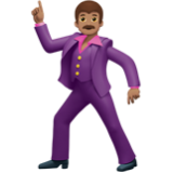 Apple(iPhone) Man Dancing: Medium Skin Tone Emoji