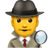 Apple(iPhone) Man Detective Emoji