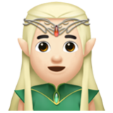 Apple(iPhone) Man Elf: Light Skin Tone Emoji