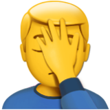 Apple(iPhone) Man Facepalming Emoji