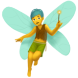 Apple(iPhone) Man Fairy Emoji