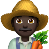 Apple(iPhone) Man Farmer: Dark Skin Tone Emoji