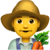 Apple(iPhone) Man Farmer Emoji