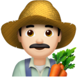 Apple(iPhone) Man Farmer: Light Skin Tone Emoji