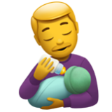 Apple(iPhone) Man Feeding Baby Emoji