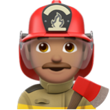 Apple(iPhone) Man Firefighter: Medium Skin Tone Emoji