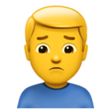 Apple(iPhone) Man Frowning Emoji