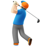 Apple(iPhone) Man Golfing: Light Skin Tone Emoji