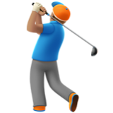 Apple(iPhone) Man Golfing: Medium Skin Tone Emoji