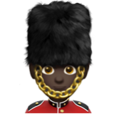 Apple(iPhone) Man Guard: Dark Skin Tone Emoji