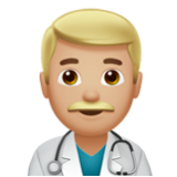 Apple(iPhone) Man Health Worker: Medium-Light Skin Tone Emoji