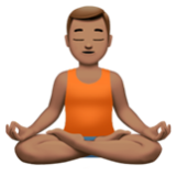 Apple(iPhone) Man In Lotus Position: Medium Skin Tone Emoji