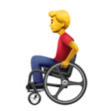 Apple(iPhone) Man In Manual Wheelchair Emoji