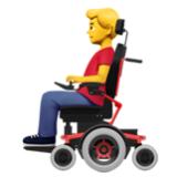 Apple(iPhone) Man In Motorized Wheelchair Emoji