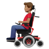 Apple(iPhone) Man In Motorized Wheelchair: Medium Skin Tone Emoji