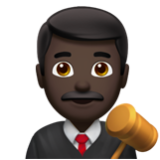 Apple(iPhone) Man Judge: Dark Skin Tone Emoji