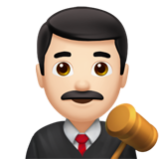 Apple(iPhone) Man Judge: Light Skin Tone Emoji