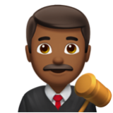 Apple(iPhone) Man Judge: Medium-Dark Skin Tone Emoji