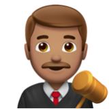 Apple(iPhone) Man Judge: Medium Skin Tone Emoji