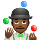 Apple(iPhone) Man Juggling: Medium-Dark Skin Tone Emoji