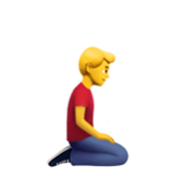 Apple(iPhone) Man Kneeling Facing Right Emoji