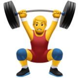 Apple(iPhone) Man Lifting Weights Emoji