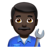 Apple(iPhone) Man Mechanic: Dark Skin Tone Emoji