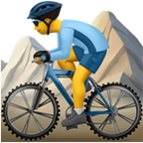 Apple(iPhone) Man Mountain Biking Emoji