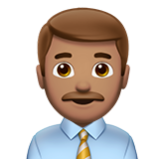 Apple(iPhone) Man Office Worker: Medium Skin Tone Emoji